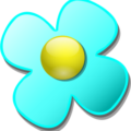 crystal flower cyan free clipart