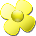 crystal flower yellow free clipart