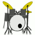 drum kit 3 free clipart