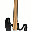 electric guitar black 2 free clipart