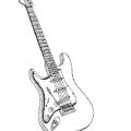 electric guitar bw free clipart