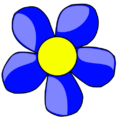 flower blue free clipart