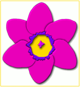 fuscia yellow outlined free clipart