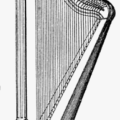 harp bw free clipart