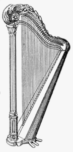 harp bw free clipart