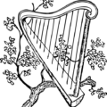 harp in a tree free clipart