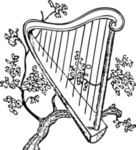 harp in a tree free clipart