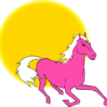 horse pink free clipart