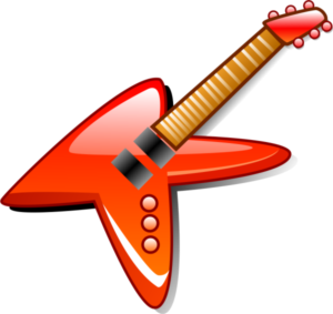 hot electric guitar free clipart