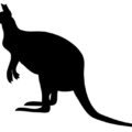 kangaroo silhouette free clipart