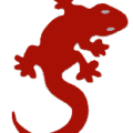 lizard icon red free clipart