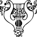 lyre and garland free clipart