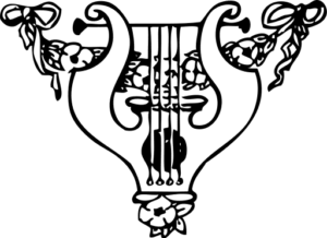 lyre and garland free clipart