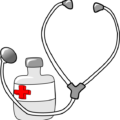 medicine and stethoscope free clipart