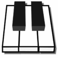 piano keys bold free clipart