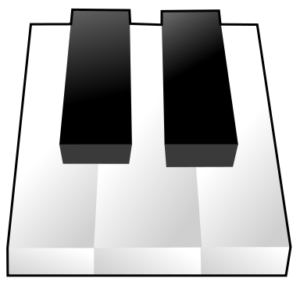 piano keys softer free clipart