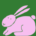 rabbit bunny pink free clipart