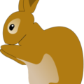 rabbit little brown free clipart