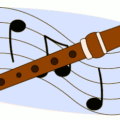 recorder and music free clipart