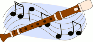 recorder and music free clipart