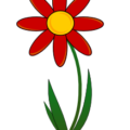 red flower free clipart