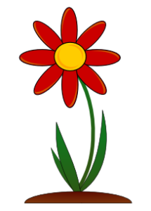 red flower free clipart