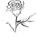 rose calligraphic free clipart