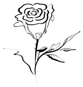 rose calligraphic free clipart