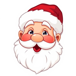 santa claus happy face free clipart image