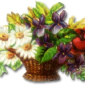 small flower basket free clipart