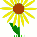 sparse daisy free clipart