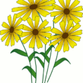 stemmed flowers free clipart