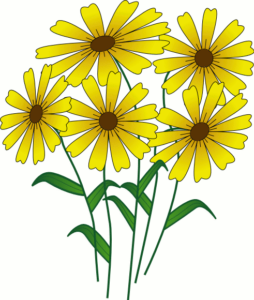 stemmed flowers free clipart