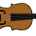 violin colour free clipart