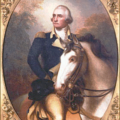 washington portrait on horseback free clipart