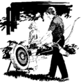 archery bw free clipart