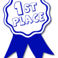 award ribbon blue 1st free clipart