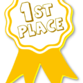 award ribbon gold 1st free clipart