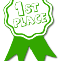 award ribbon green 1st free clipart