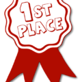 award ribbon red 1st free clipart