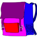 backpack basic bright free clipart