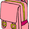 backpack pink free clipart