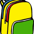 backpack yellow free clipart