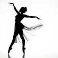 ballerina silhouette free clipart image