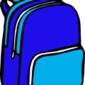 blue backpack free clipart