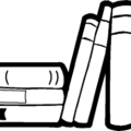 books bw free clipart