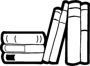 books bw free clipart