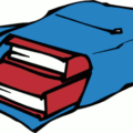 books in backpack free clipart