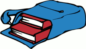 books in backpack free clipart