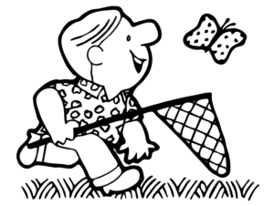 butterfly catching free clipart